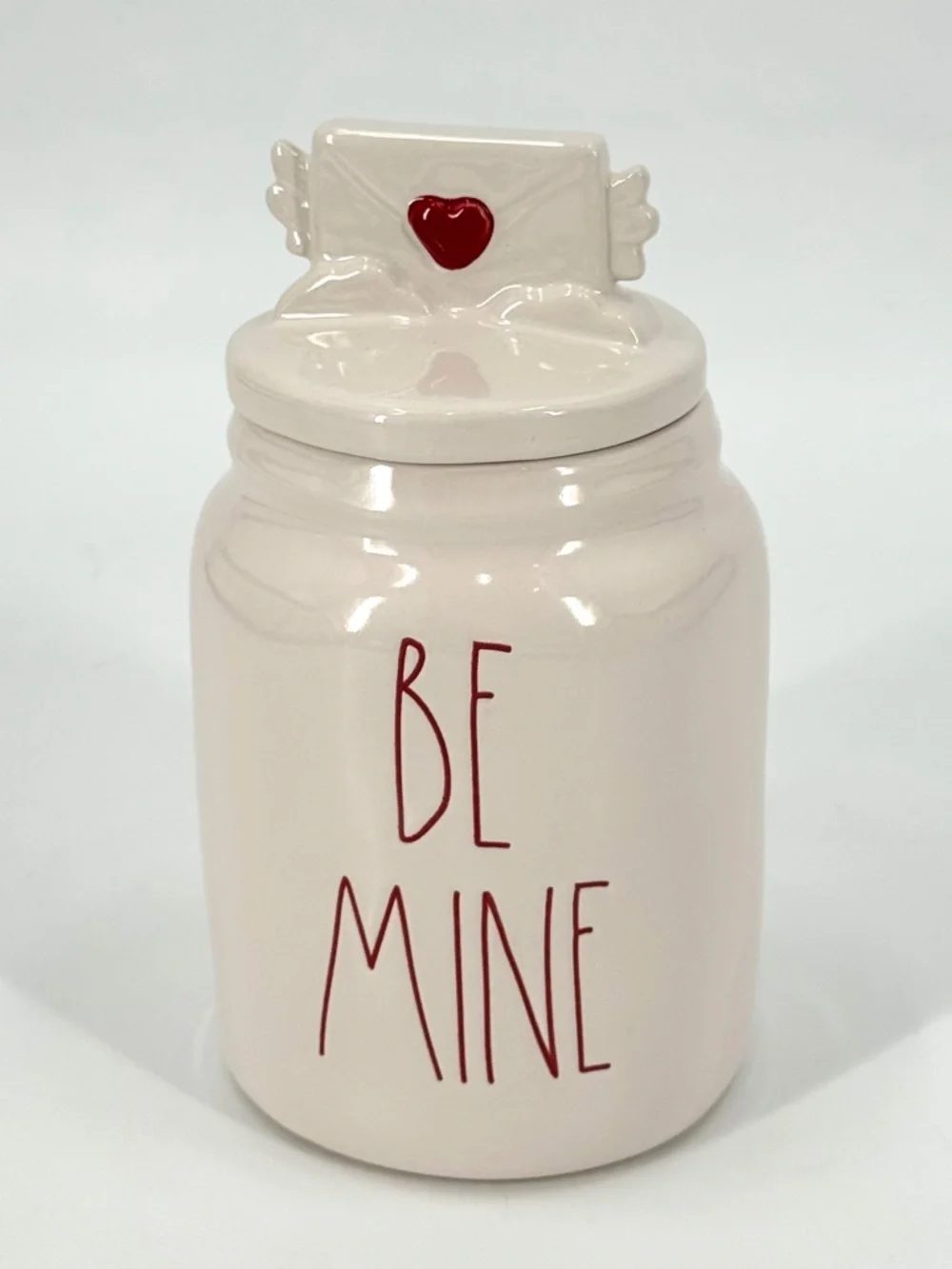 NWOB Rae Dunn Be Mine Valentine Candy 7” Jar w/ Lid
